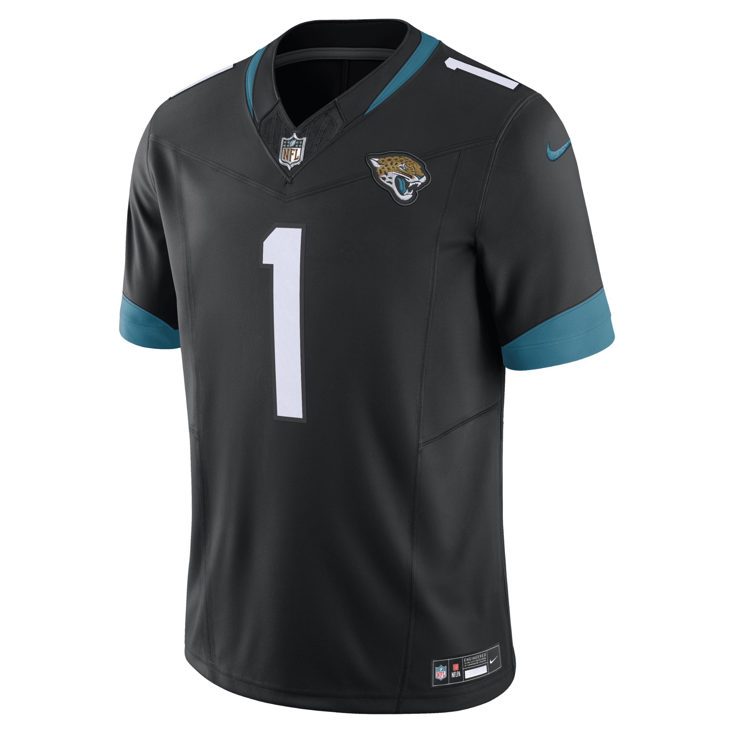 Mens Nike Travis Etienne Teal Jacksonville Jaguars Vapor F. U.S. E. Limited Jersey Product Image