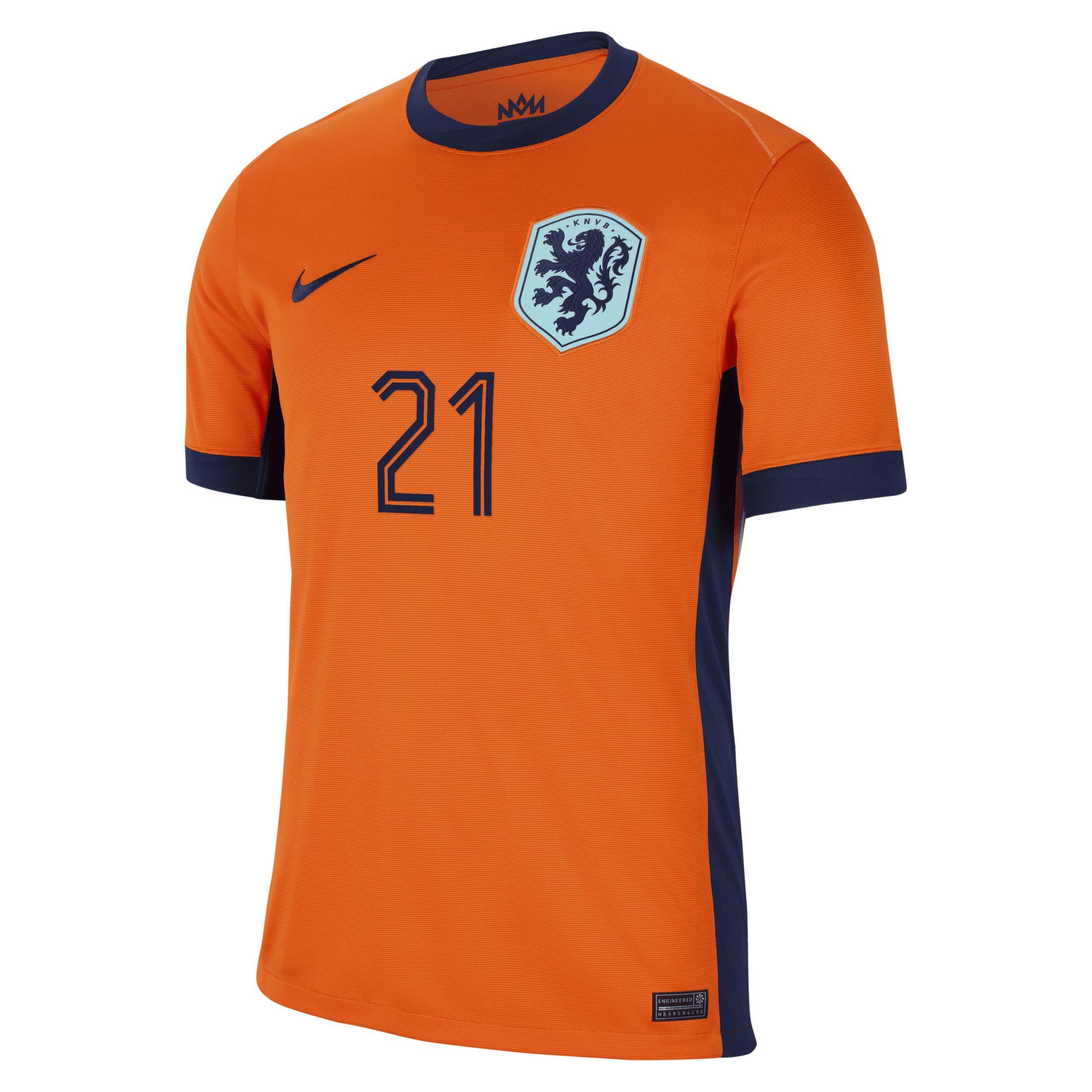 Frenkie de Jong Netherlands National Team 2024 Stadium Home Nike Men's Dri-FIT Soccer Jersey Product Image