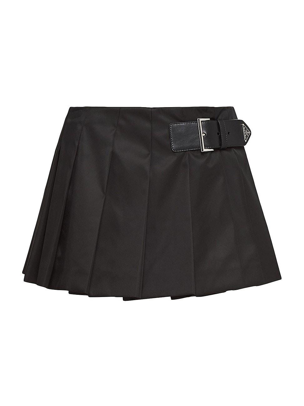 Womens Pleated Re-Nylon Miniskirt Product Image