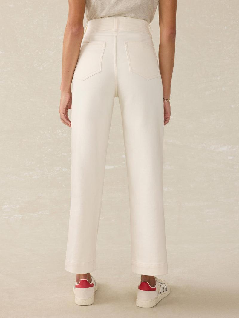 Stretch Terry Harbor Ankle Pant - Egret Product Image