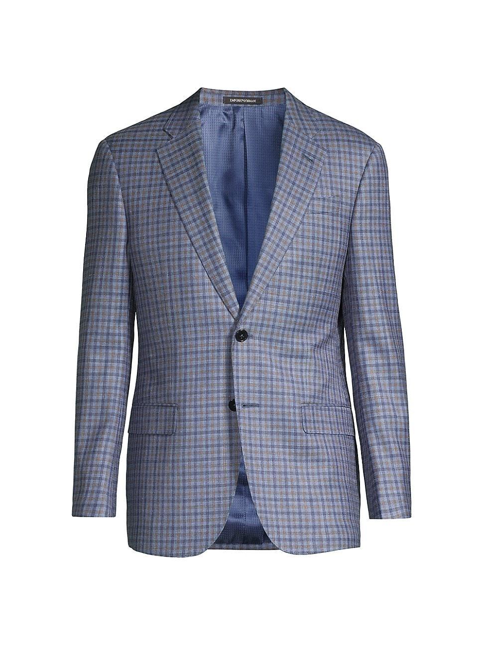 Mens Mini Box Wool-Blend Notch-Lapel Sport Coat Product Image