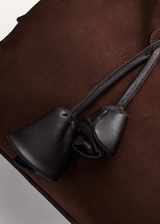 Large Brigitte bag in brown suede Product Image