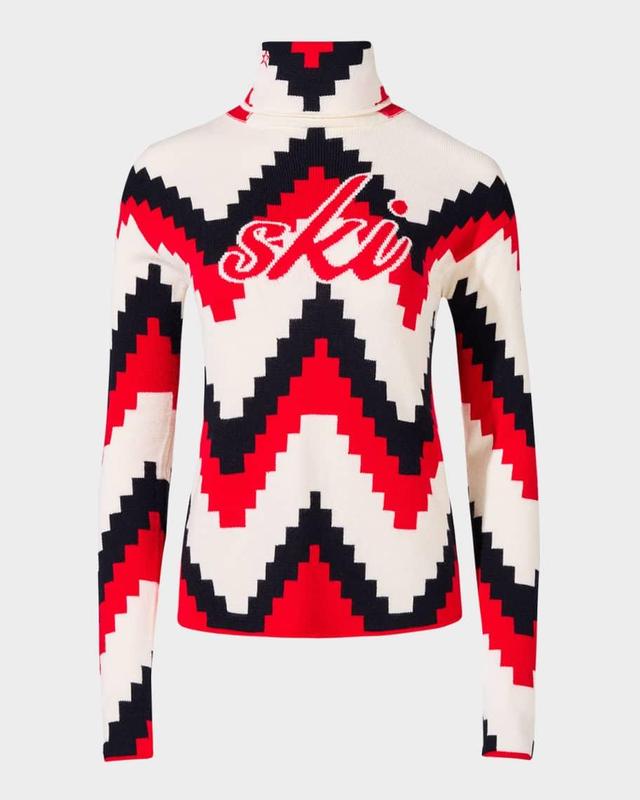 Chevron Turtleneck Sweater Product Image