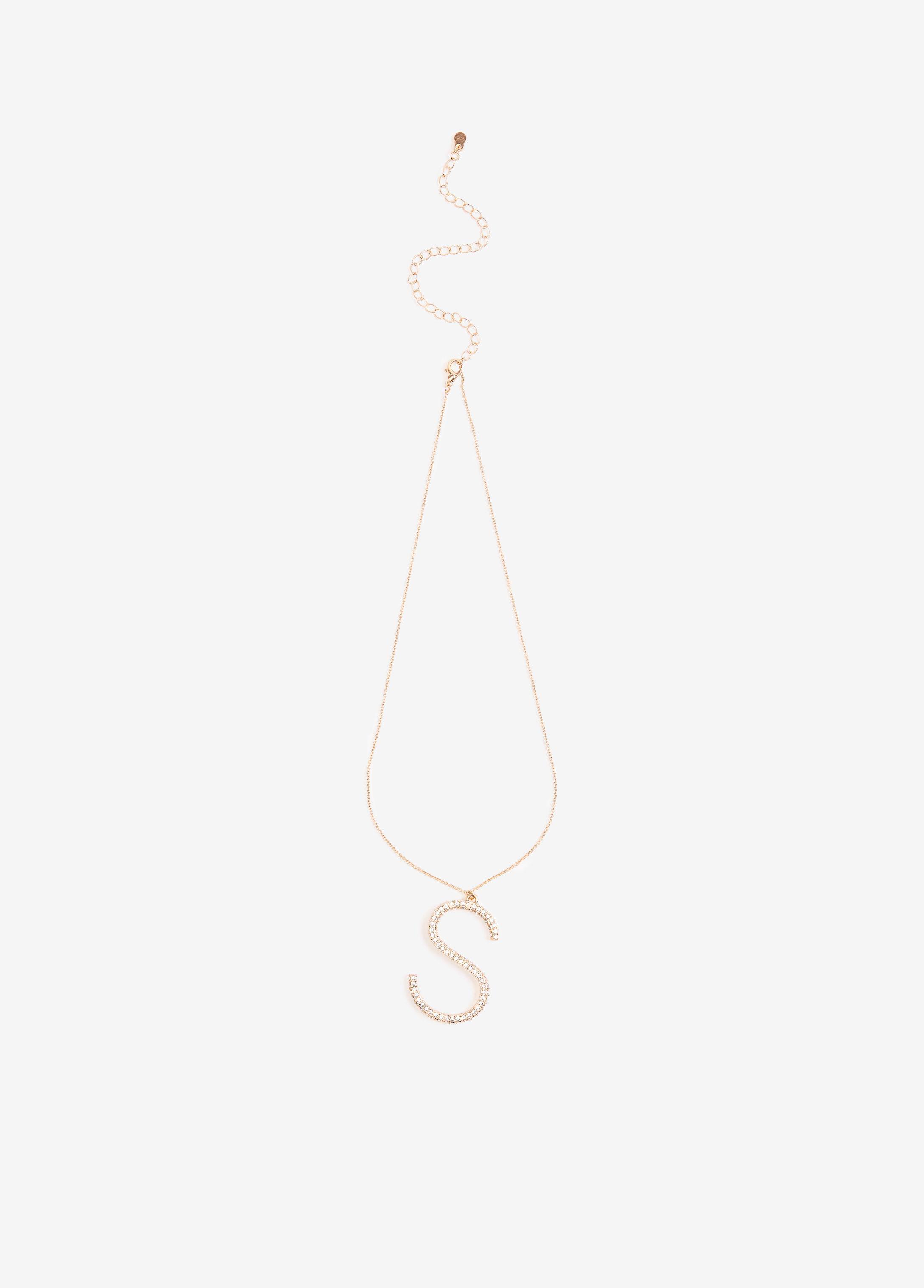 Pave Crystal S Initial Necklace Product Image