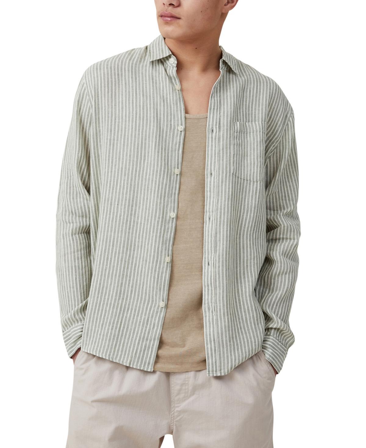 Cotton On Mens Linen Long Sleeve Shirt Product Image