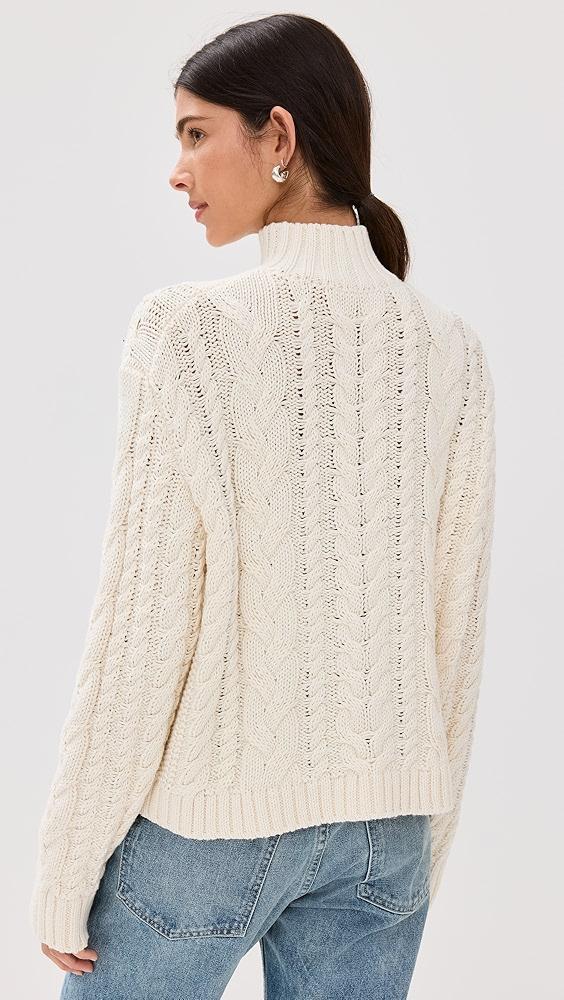 Jenni Kayne Cotton Cable Half Zip | Shopbop Product Image