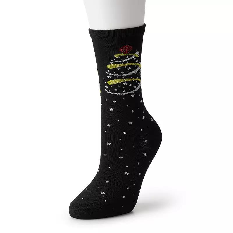 Womens Shine Swishy Tree Crew Socks Product Image