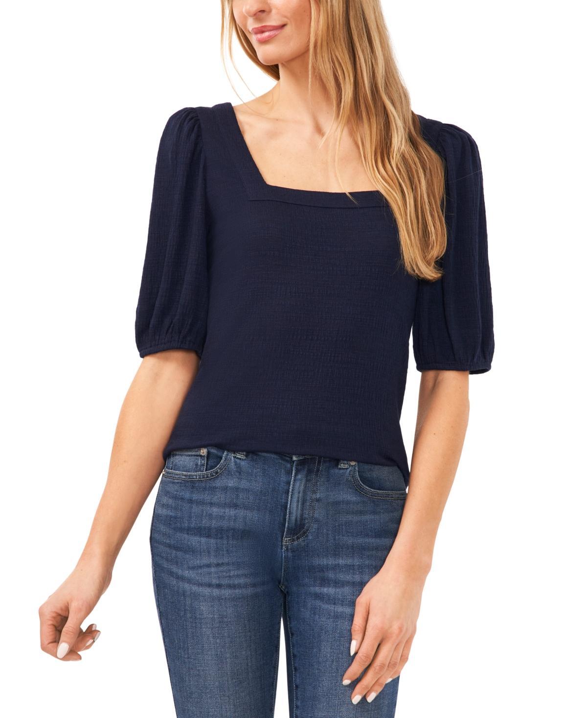 CeCe Puff Sleeve Square Neck Top Product Image