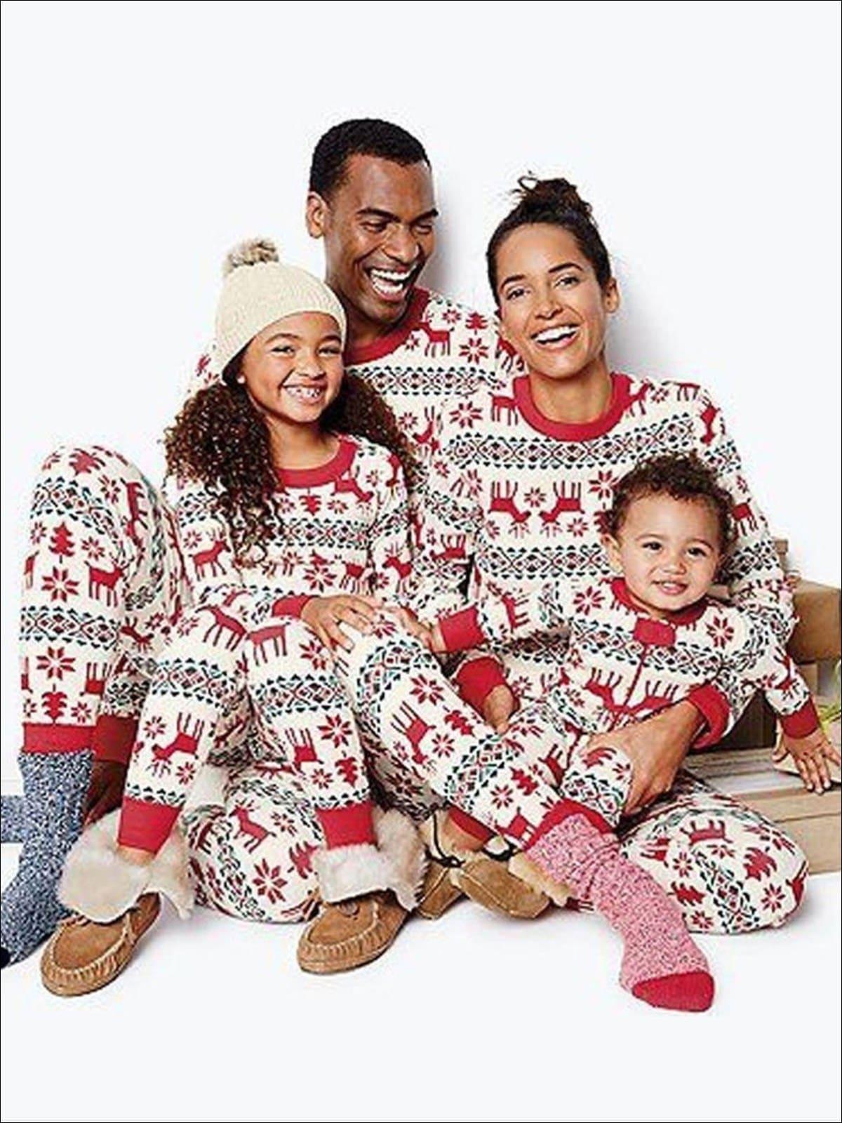 Family Style Winter Reindeer Pajamas Product Image