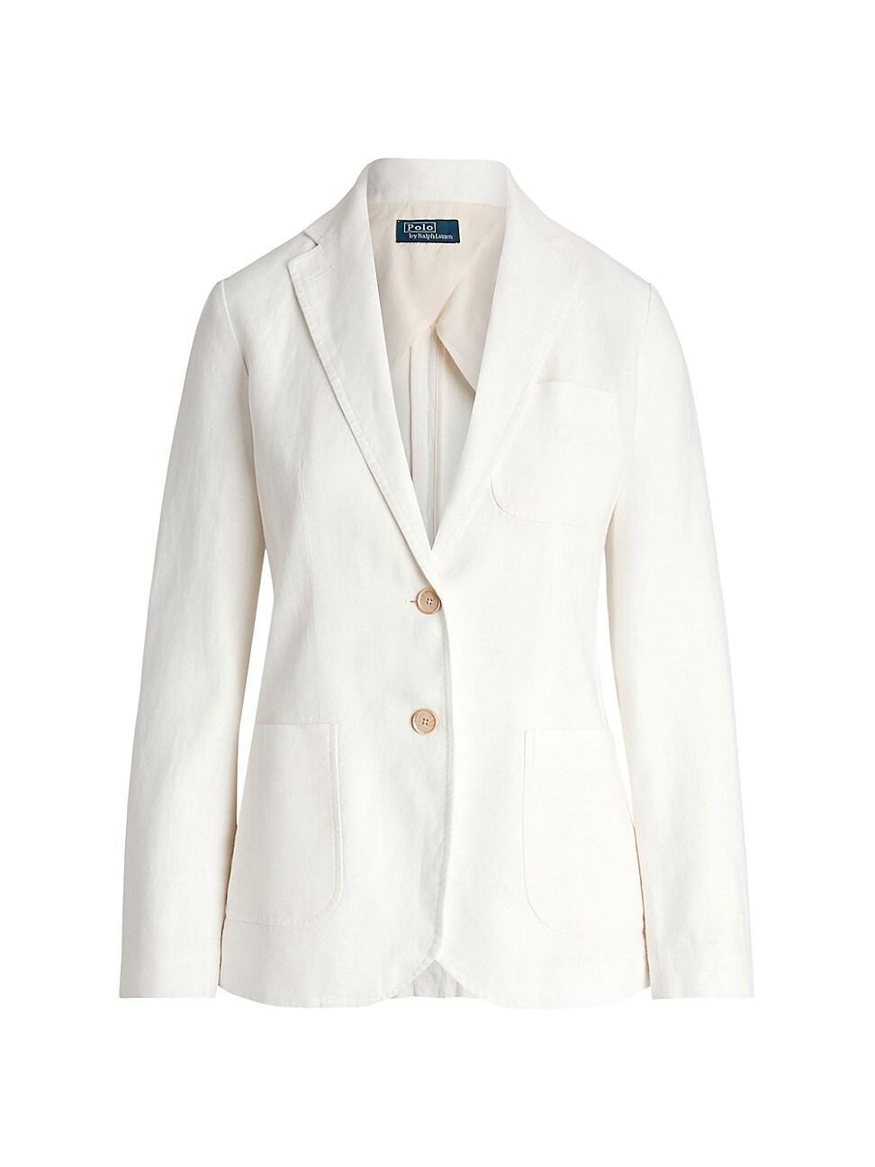 Womens Linen Patch Pocket Blazer Product Image