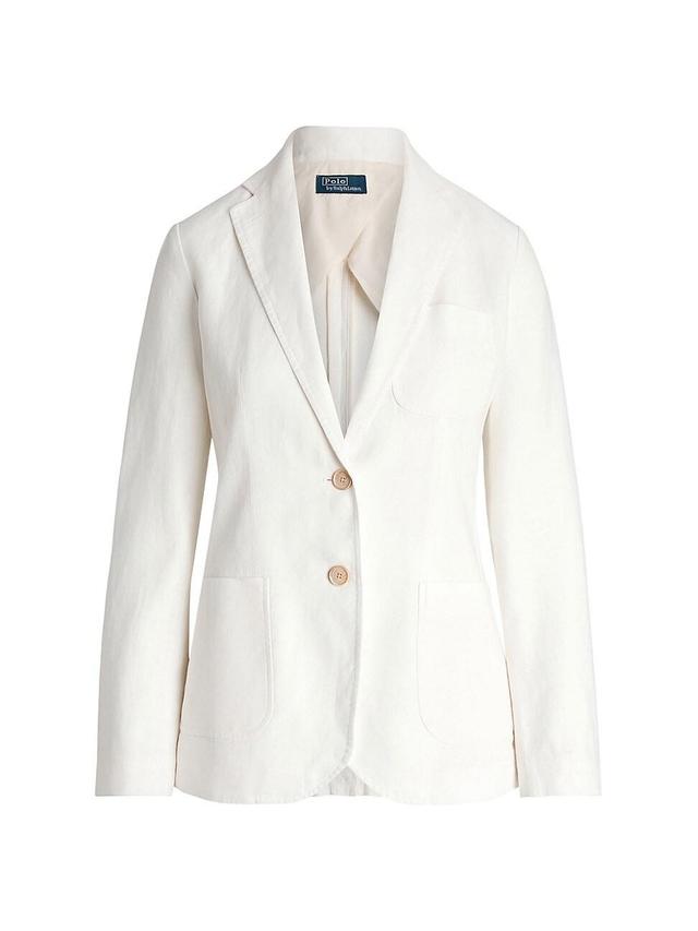 Womens Linen Patch Pocket Blazer Product Image