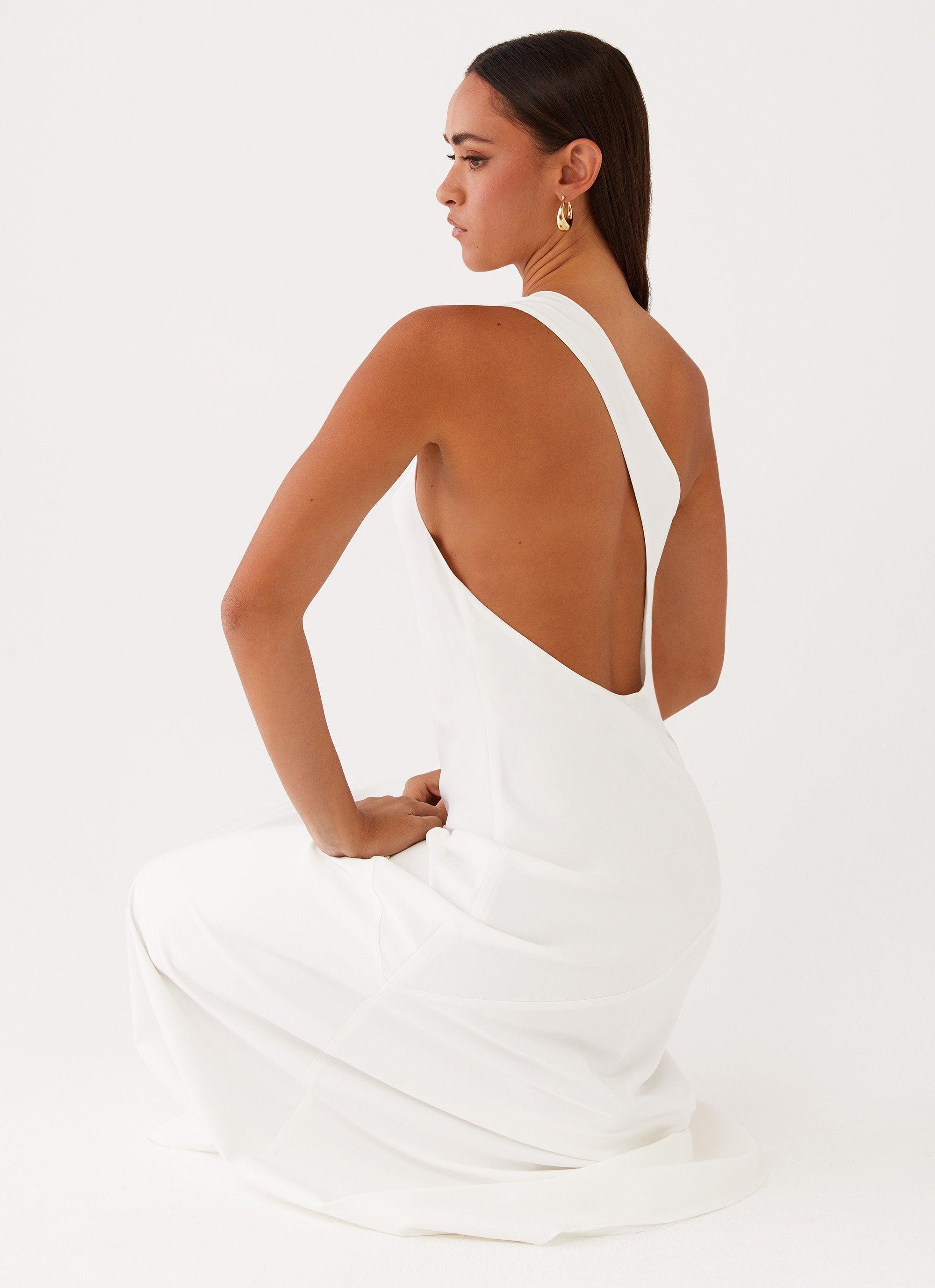 Oaklyn One Shoulder Maxi Dress - Ivory Product Image