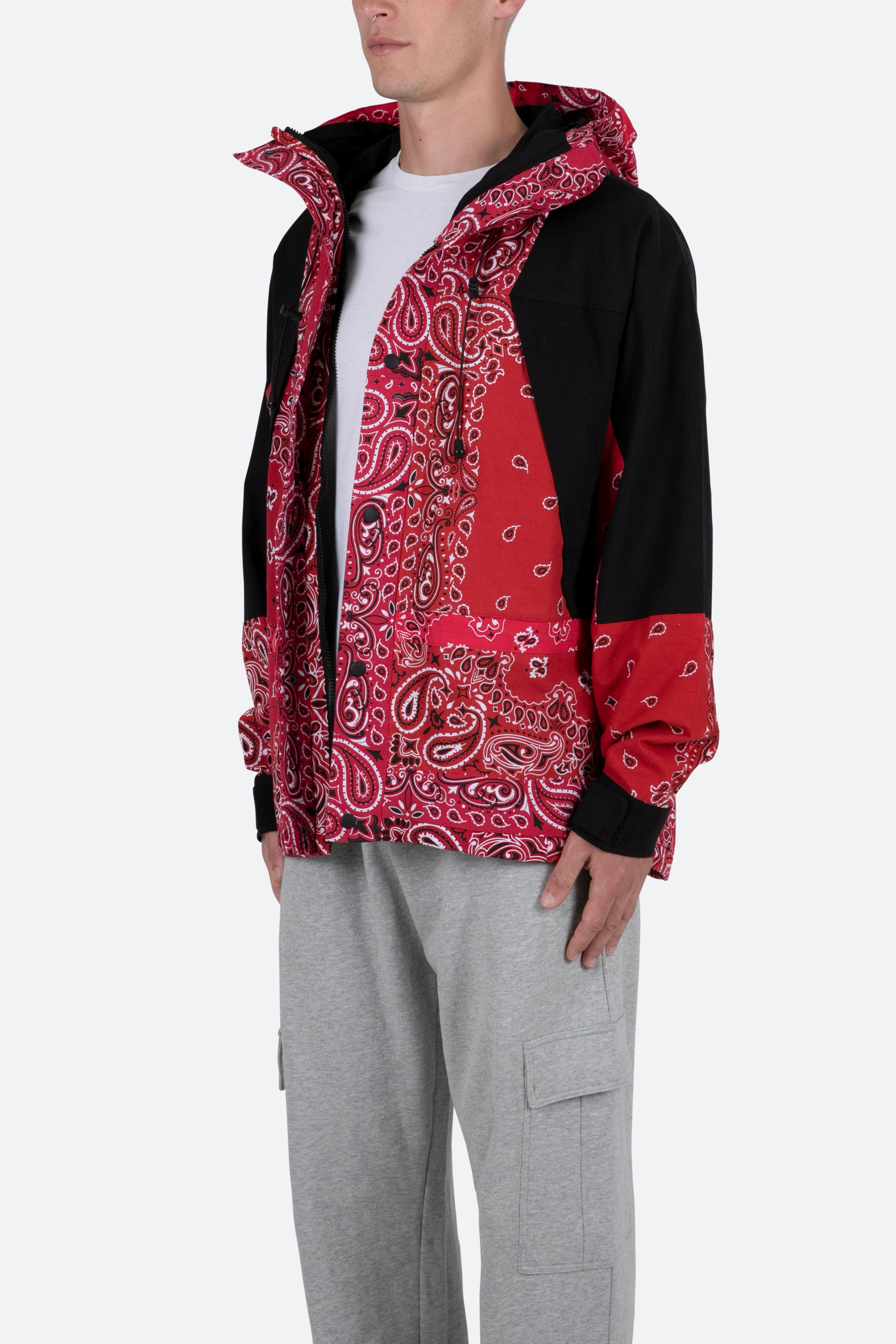 Hooded Bandana Jacket - Red Product Image