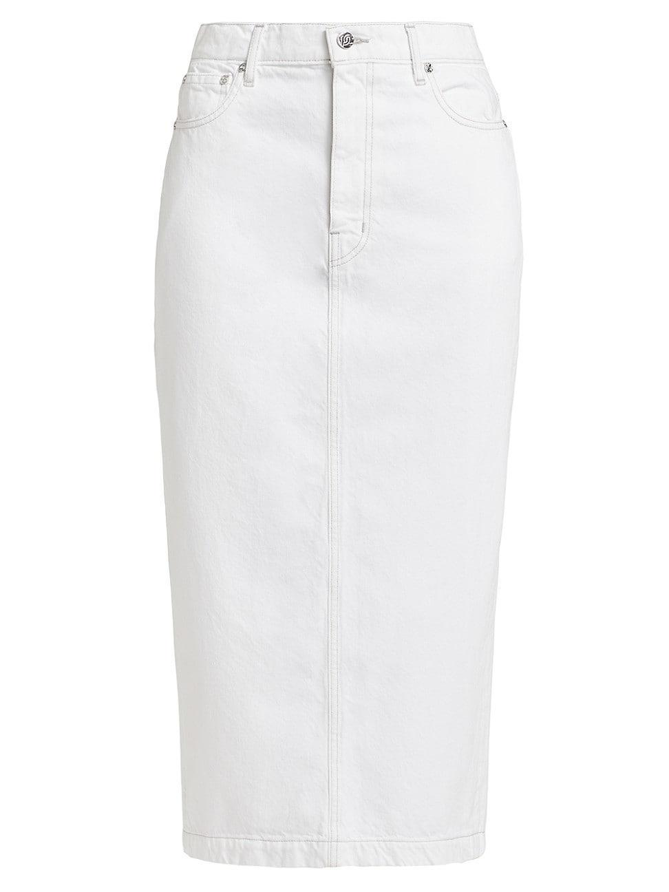 Womens Logan Cotton Midi-Skirt Product Image