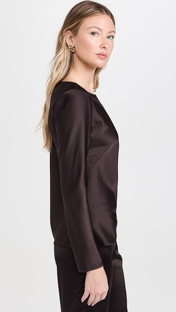 Leset Barb Boat Neck Long Sleeve Blouse | Shopbop Product Image