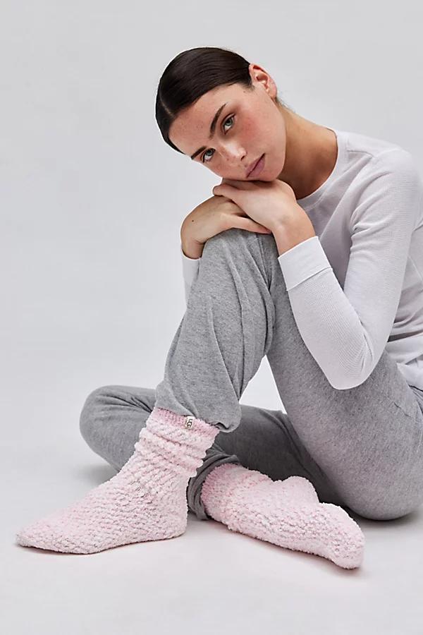 UGG Womens Cozy Chenille Sock Recycled Materials/Polyester Blend Socks in Seashell Pink Product Image