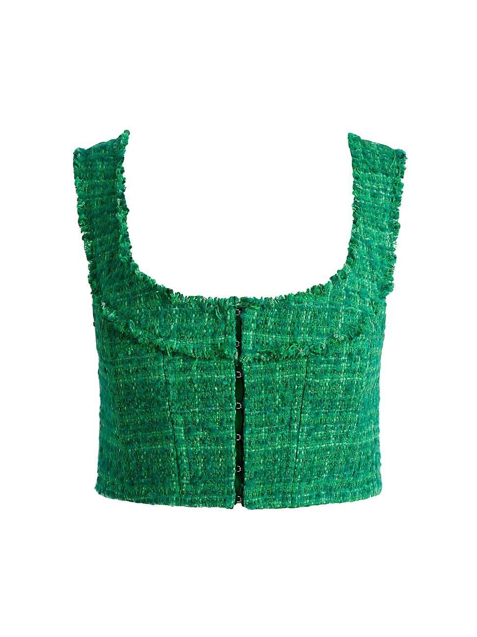 Womens Kensie Tweed Crop Bustier Top Product Image