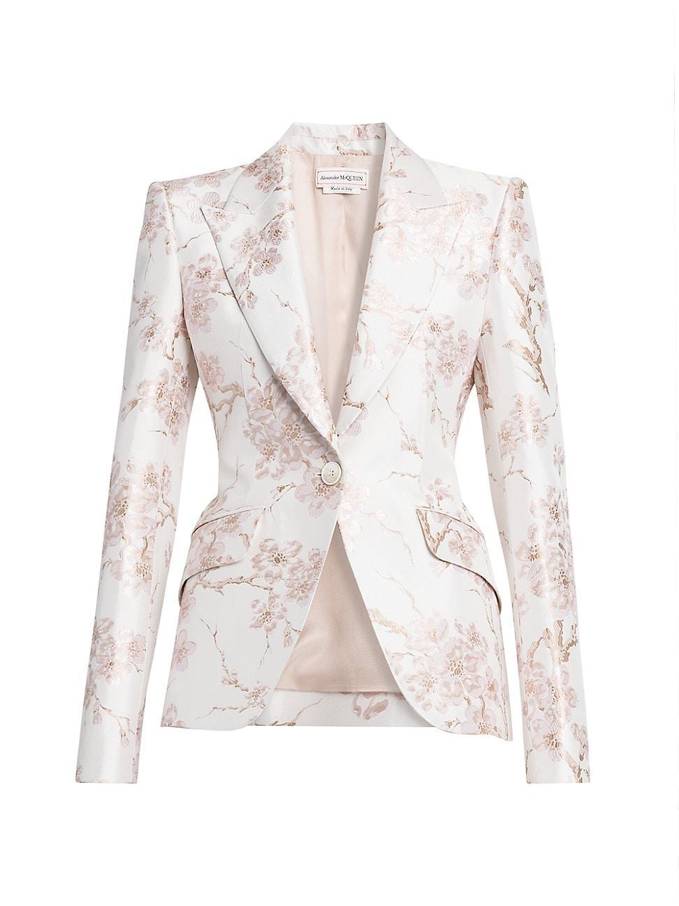 Womens Cherry Blossom Jacquard Blazer product image