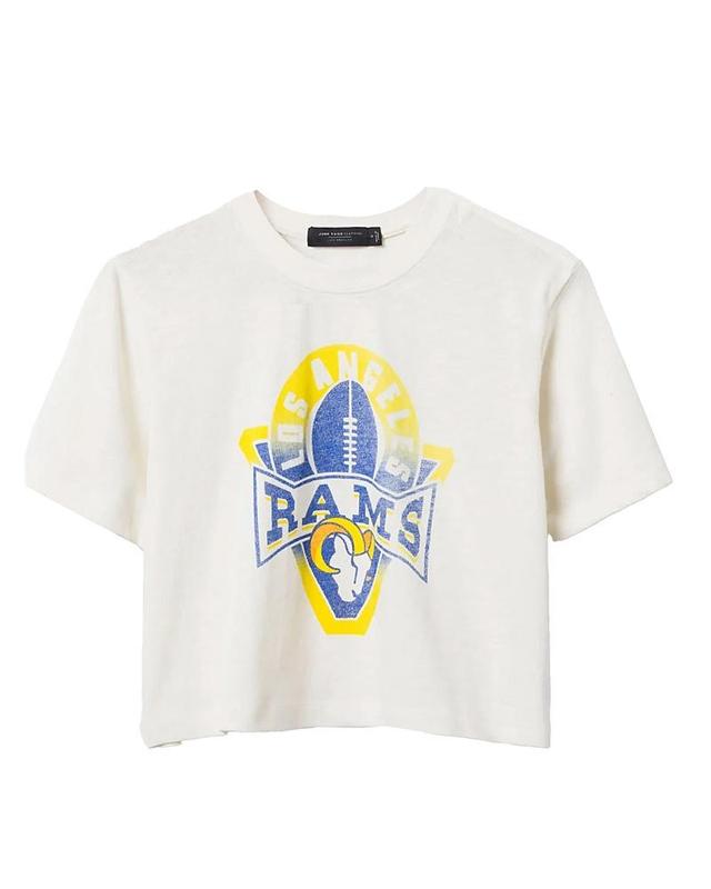 Junk Food Clothing Womens Nfl Los Angeles Rams Mock Neck Crop Tee Product Image