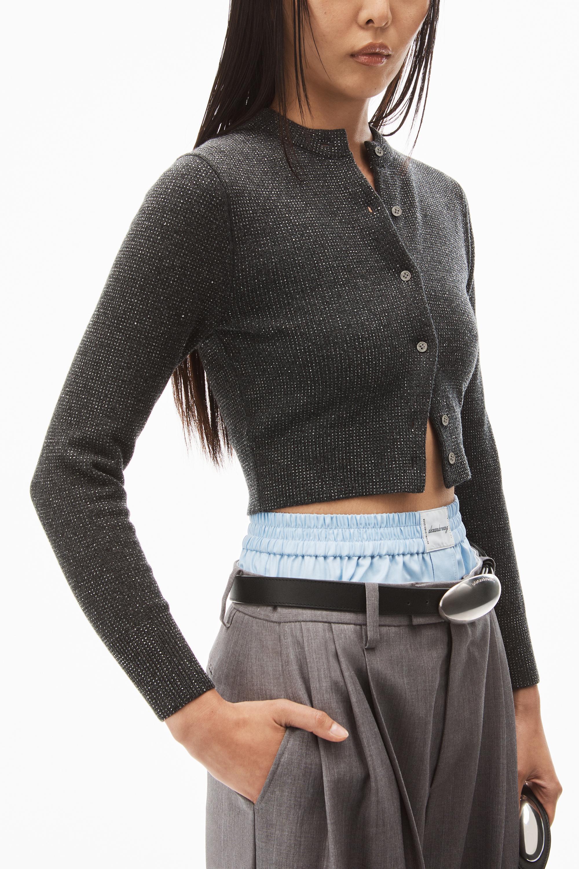 Shrunken Cardigan In Wool Product Image