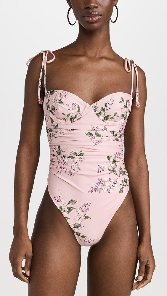 Agua by Agua Bendita Rabano Wisteria One Piece | Shopbop Product Image