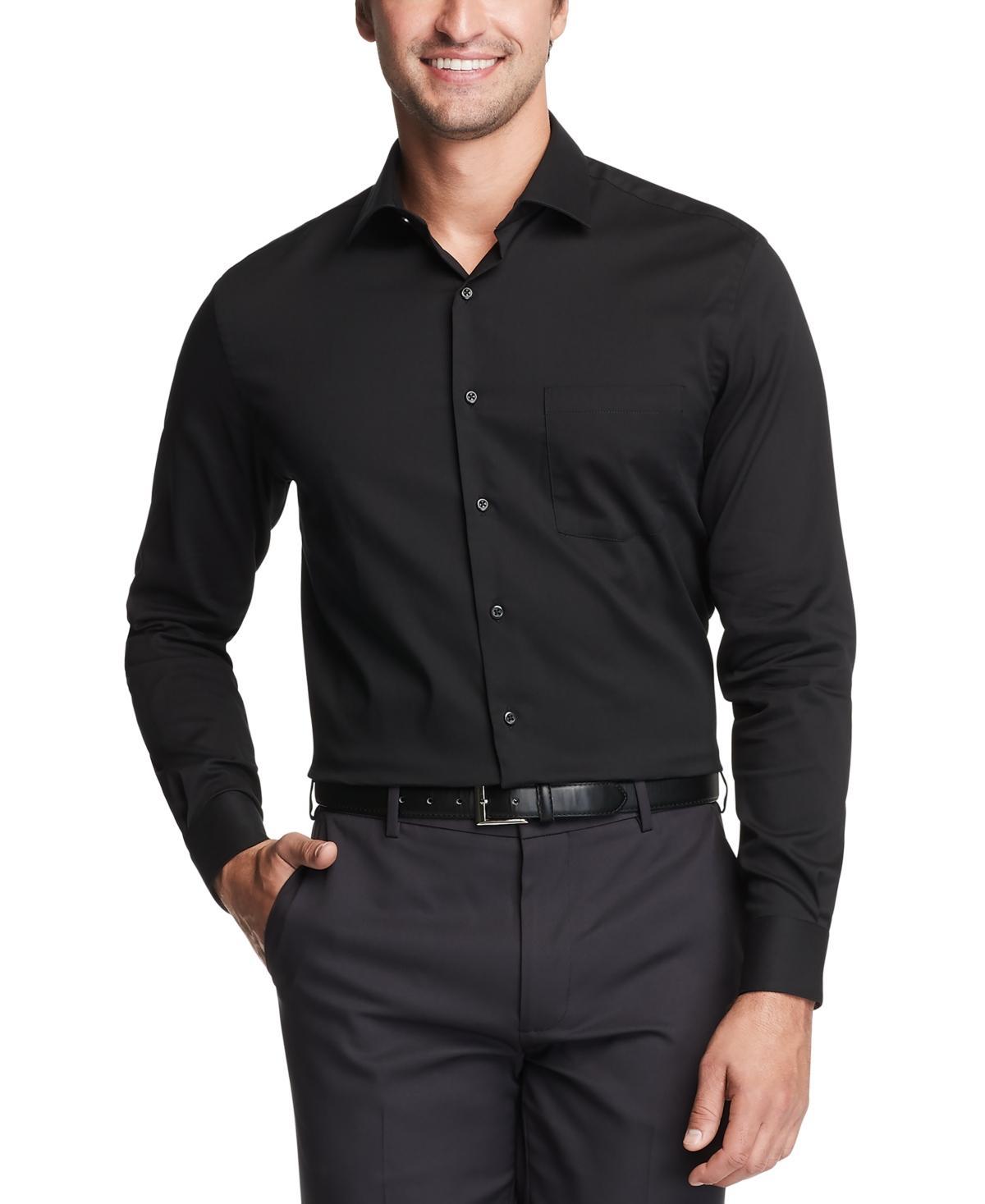 Van Heusen Mens Big & Tall Classic/Regular-Fit Stain Shield Performance Stretch Textured Dress Shirt Product Image