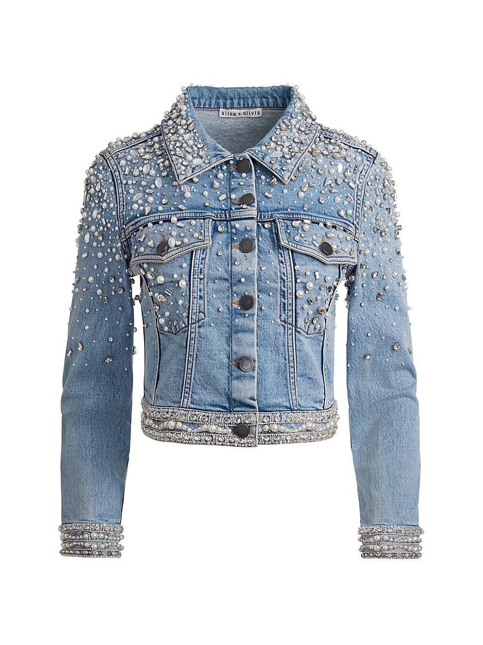 Womens Nelson Embellished Denim Jacket product image