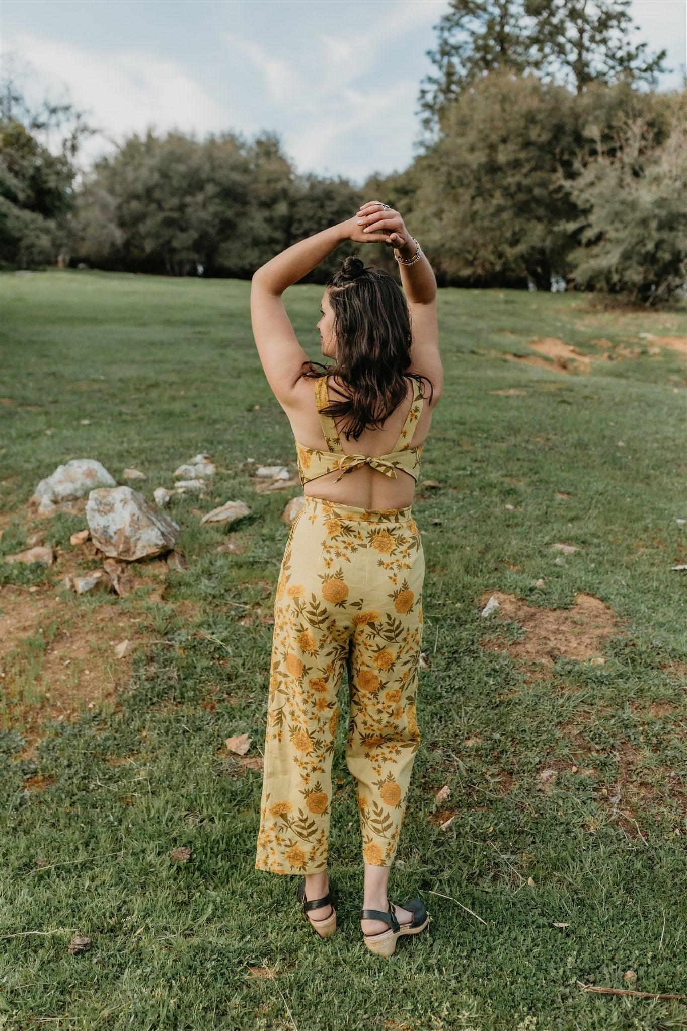 Liberty Jumpsuit in Mustard Marigold Product Image