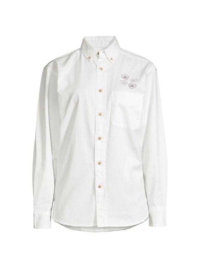 Oversized XOXO Button-Down Shirt Product Image