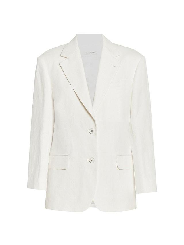 Womens Linen-Cotton Blazer Product Image