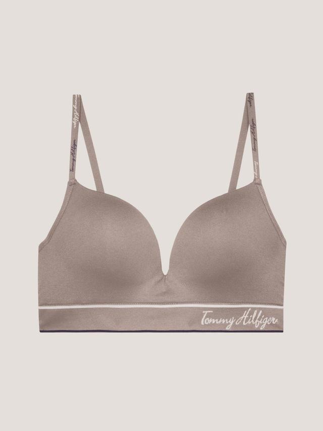 Tommy Hilfiger Women's Signature Logo Push-Up Bralette Product Image