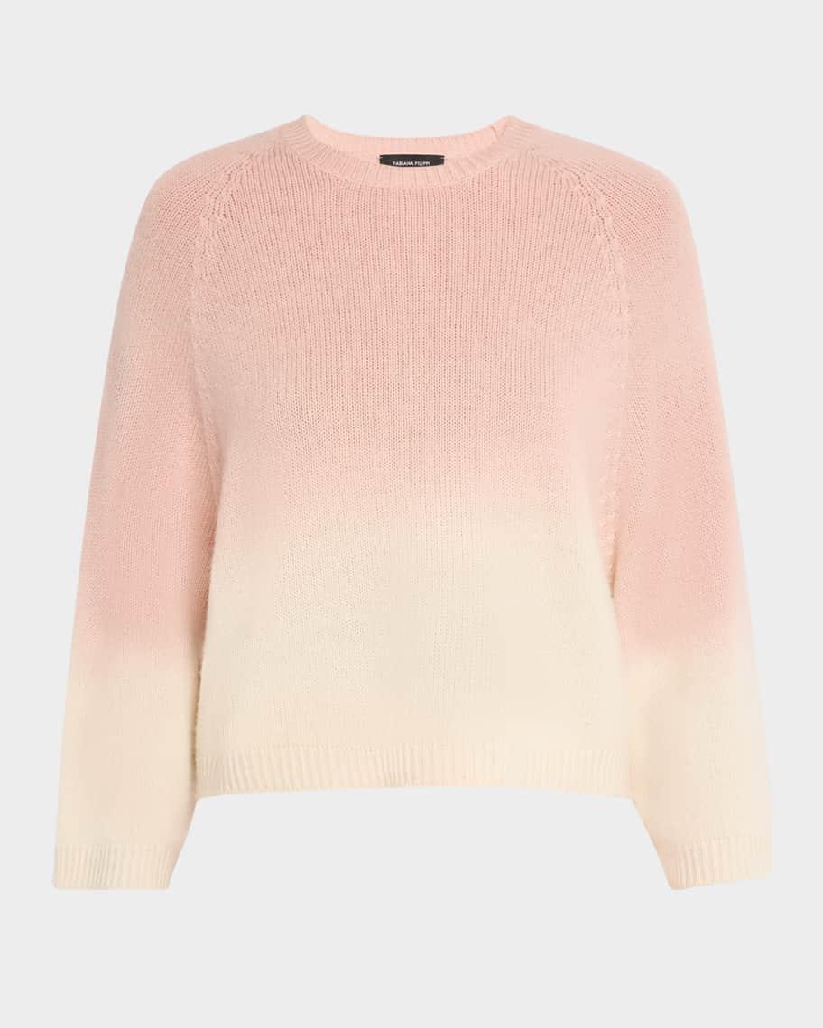 Faded Platinum Ombre Raglan-Sleeve Sweater product image