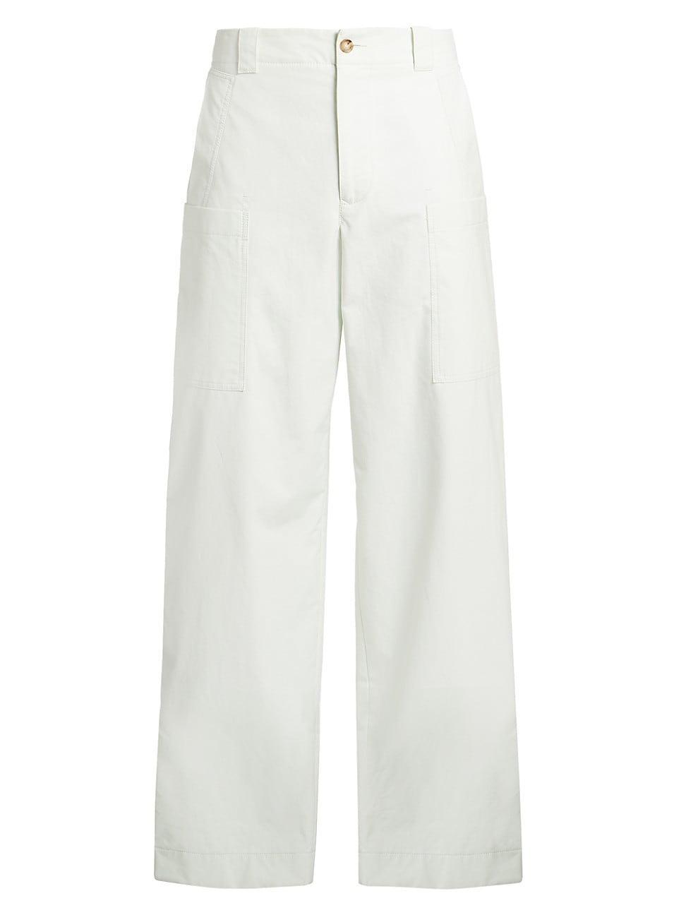 Mens Compact Cotton Canvas Trousers Product Image