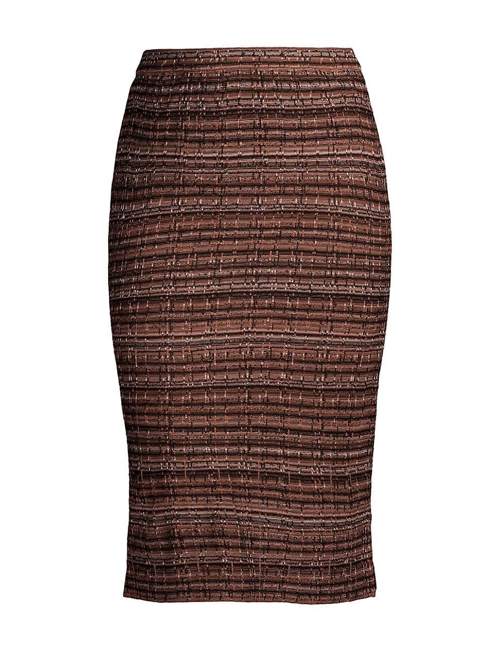 Womens Tweed Knit Pencil Skirt Product Image