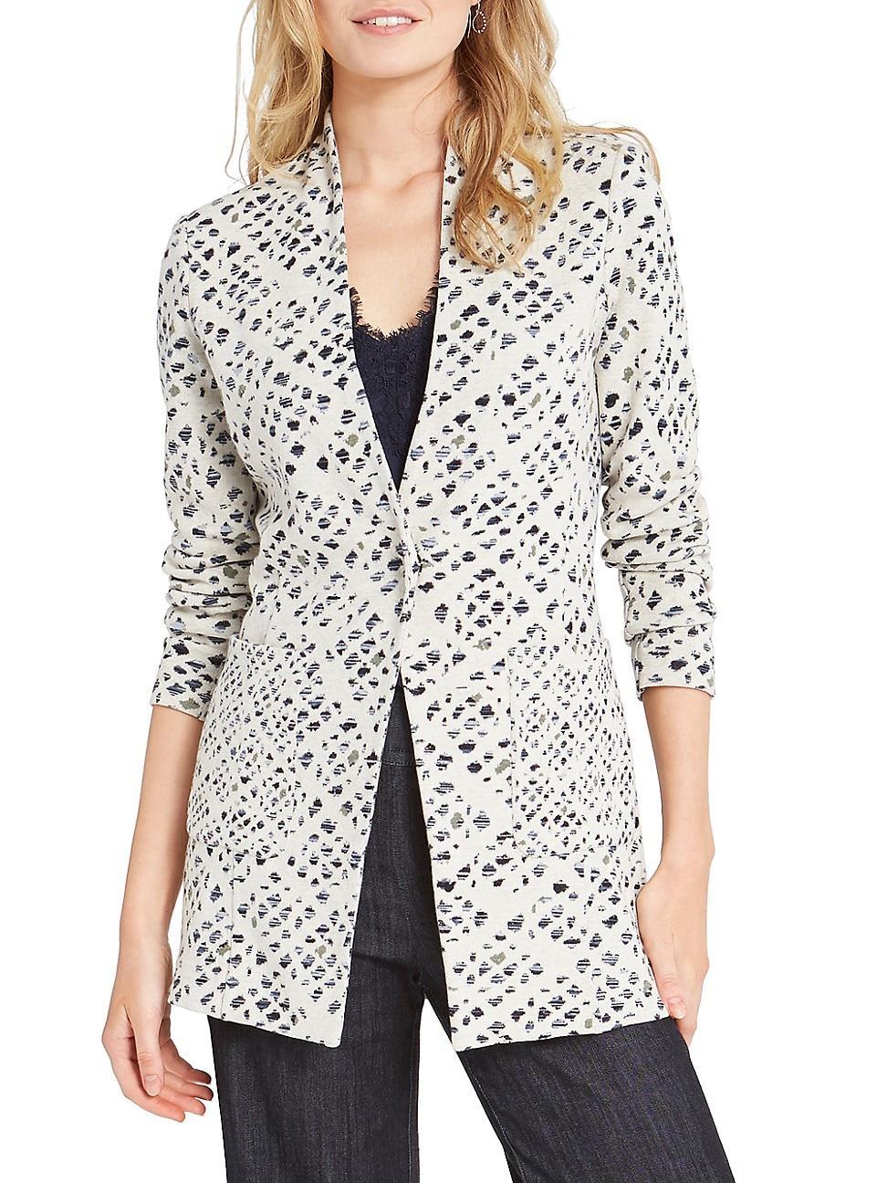 Womens Abstract Check Blazer Product Image