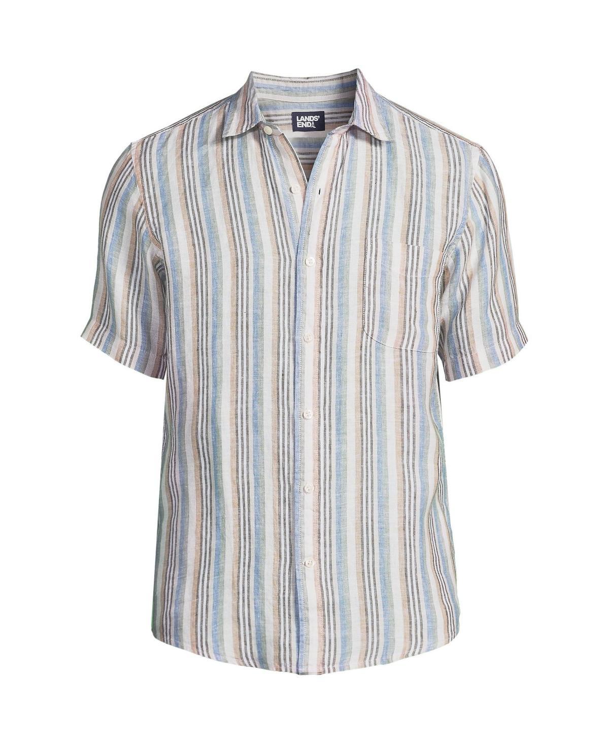 Mens Lands End Traditional-Fit Linen Button-Down Shirt Product Image