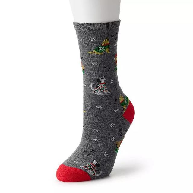 Womens Shine Snow Angel Penguin Crew Socks Product Image