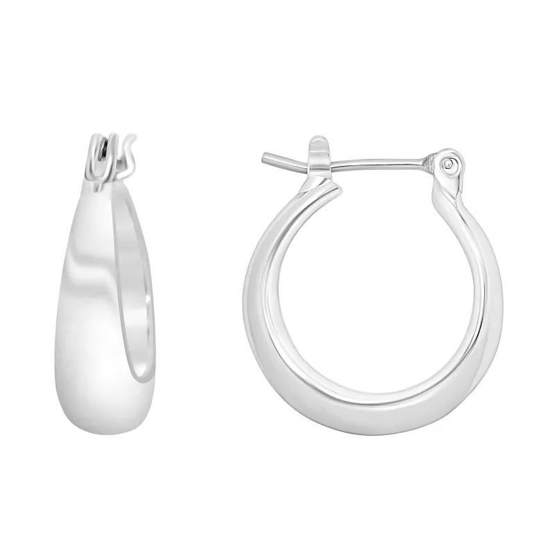 Silver Tone Hoop Earrings, Womens product image