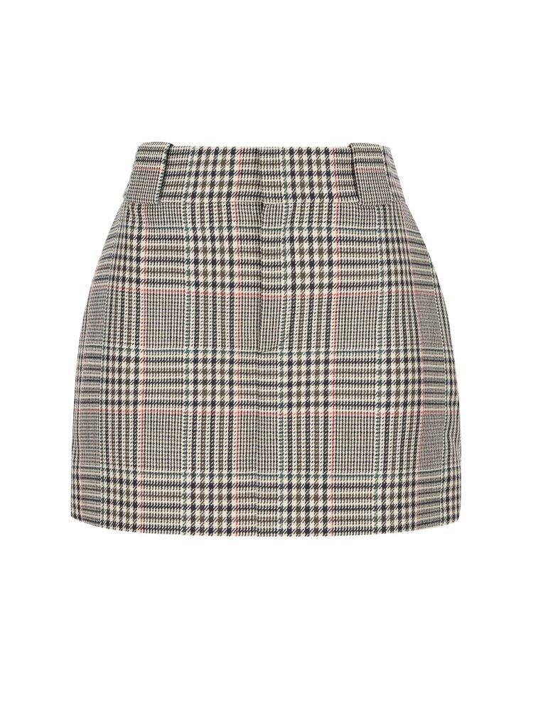 Plaid Mini Skirt In Multi Product Image