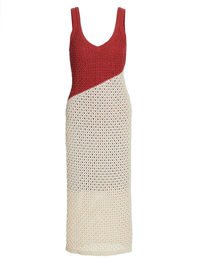 Womens Kayla Crochet Colorblock Tank Midi-Dress Product Image