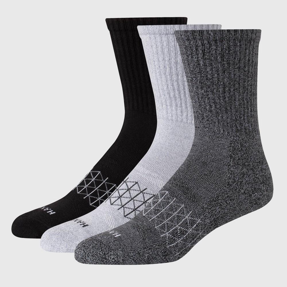 Hanes Premium Mens 3pk Absolute Active Crew Socks 6-12 Product Image