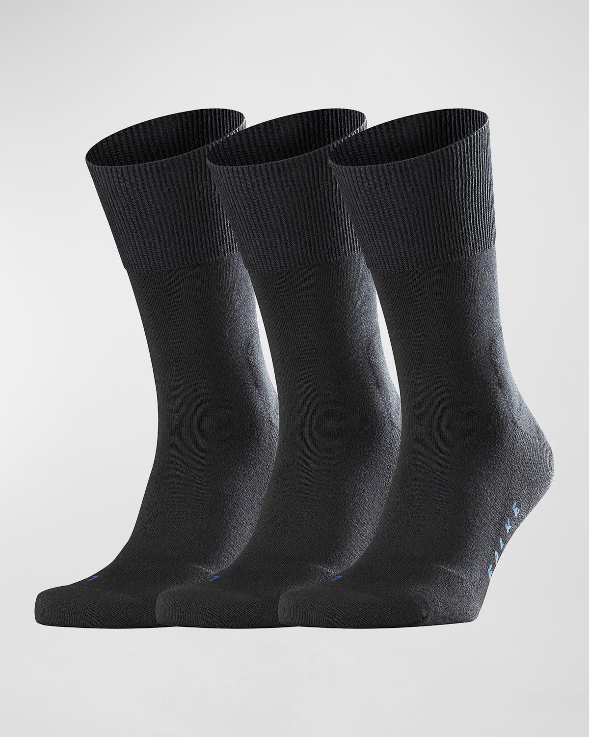 Falke Run 3-Pack Mid-Calf Socks Crew Cut Socks Shoes Product Image