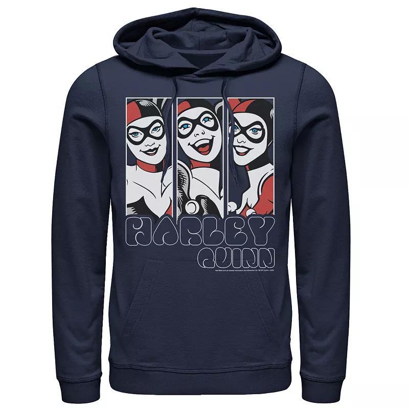 Mens Batman Harley Quinn Vintage Portrait Panel Hoodie Product Image