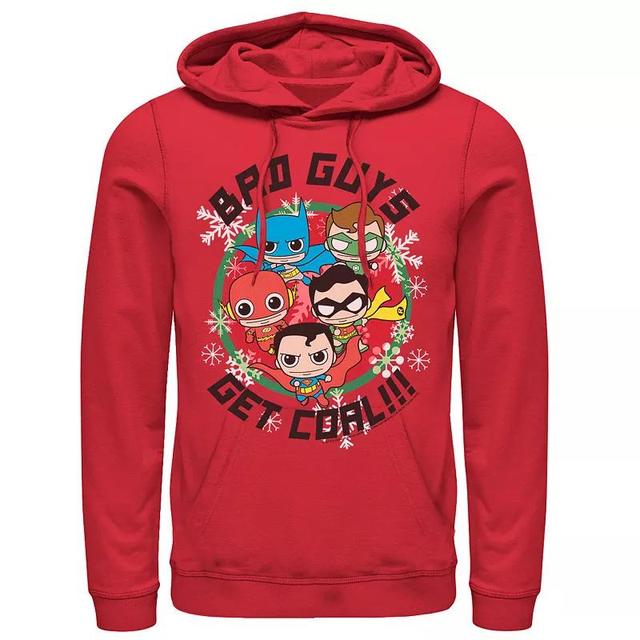 Mens DC Comics Justice League Bad Guys Get Coal Christmas Hoodie Product Image