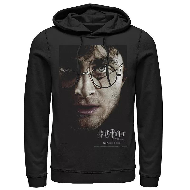 Mens Harry Potter Deathly Hallows Harry Character Poster Graphic Pullover Hoodie Product Image