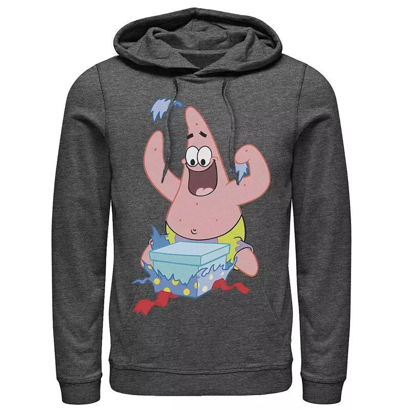 Mens Nickelodeon SpongeBob SquarePants Patrick Star Holiday Hoodie Grey Heather Product Image