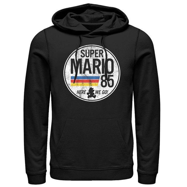 Mens Super Mario Pullover Hoodie Black Product Image