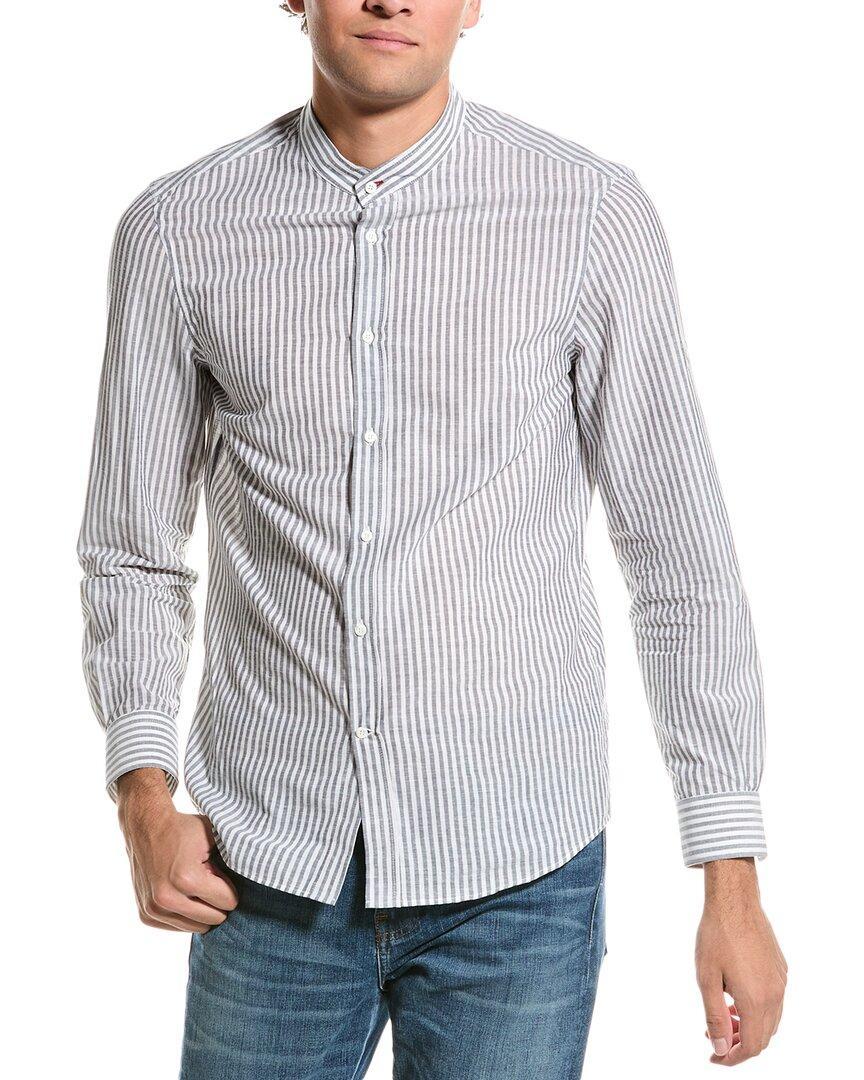 Easy Fit Linen-blend Shirt In Multi Product Image