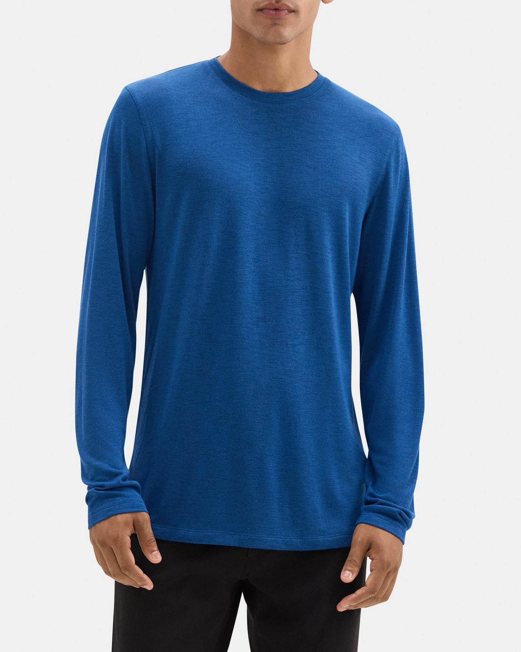 Crewneck Long-Sleeve Tee in Modal Blend Jersey Product Image