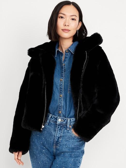 Faux-Fur Zip Jacket Product Image